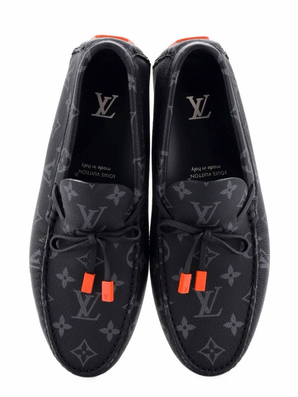 Men's LV Driver Moccasin Loafers Monogram
Eclipse Leather 10.5